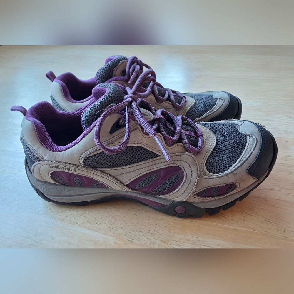 Merrell Women’s Purple and Gray Hiking Sneakers